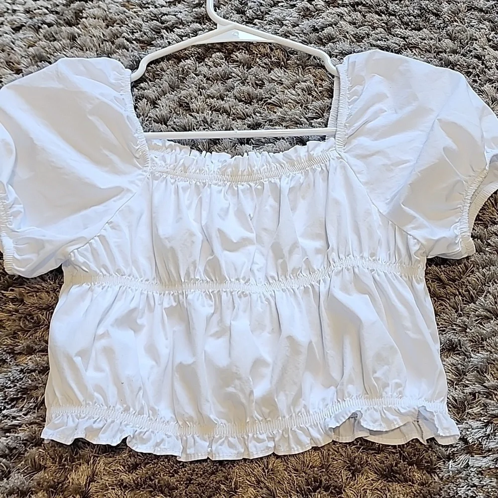 white Zara top for girls